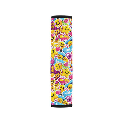 Emoji Sticker Print Pattern Car Seat Belt Cover