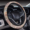 Boho Pattern Print Design 03 Steering Wheel Cover with Elastic Edge