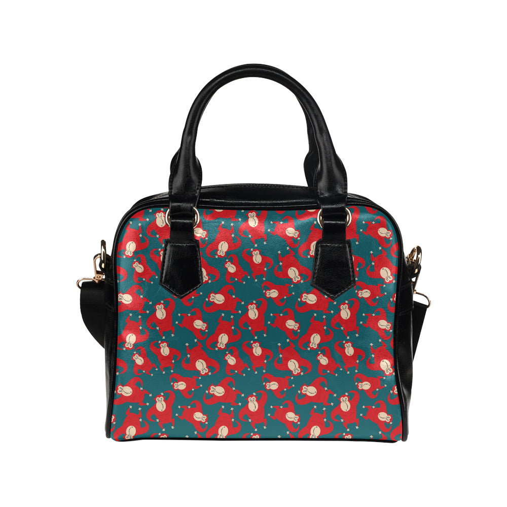 Chimpanzee Pattern Print Design 04 Shoulder Handbag