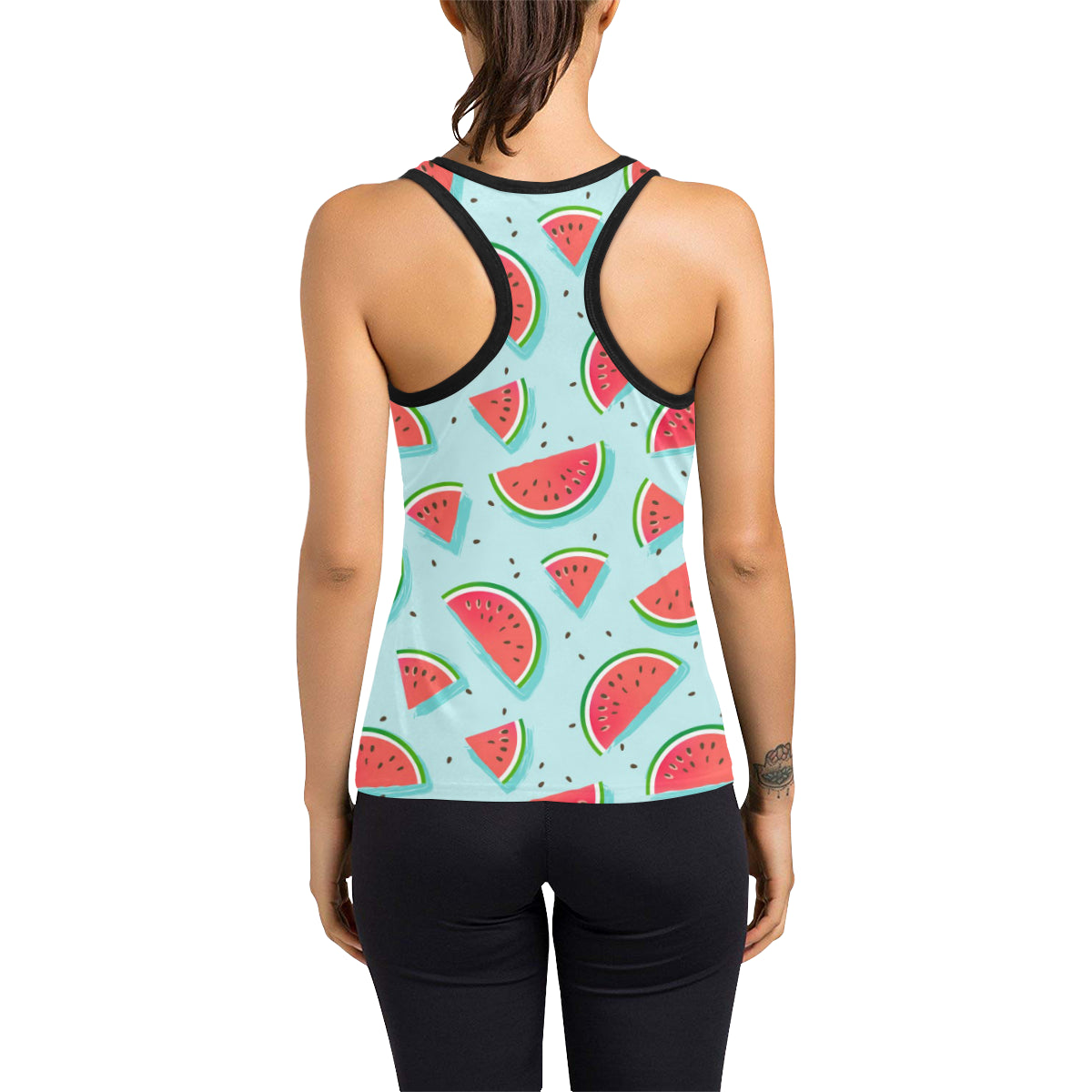 Watermelon Pattern Print Design WM03 Women's Racerback Tank Top