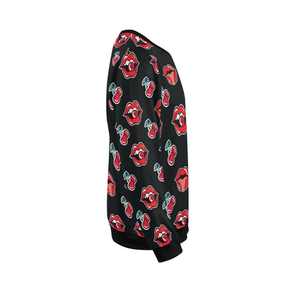 Cherry Pattern Print Design CH04 Men Long Sleeve Sweatshirt