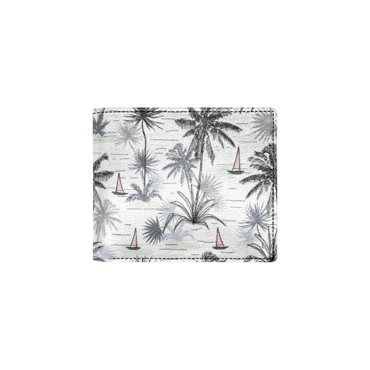 Pacific island Pattern Print Design A04 Men's ID Card Wallet