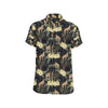 Cheetah Pattern Print Design 04 Men's Short Sleeve Button Up Shirt