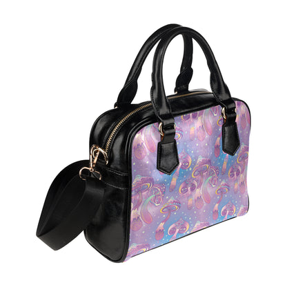 Psychedelic Mushroom Pattern Print Design A01 Shoulder Handbag