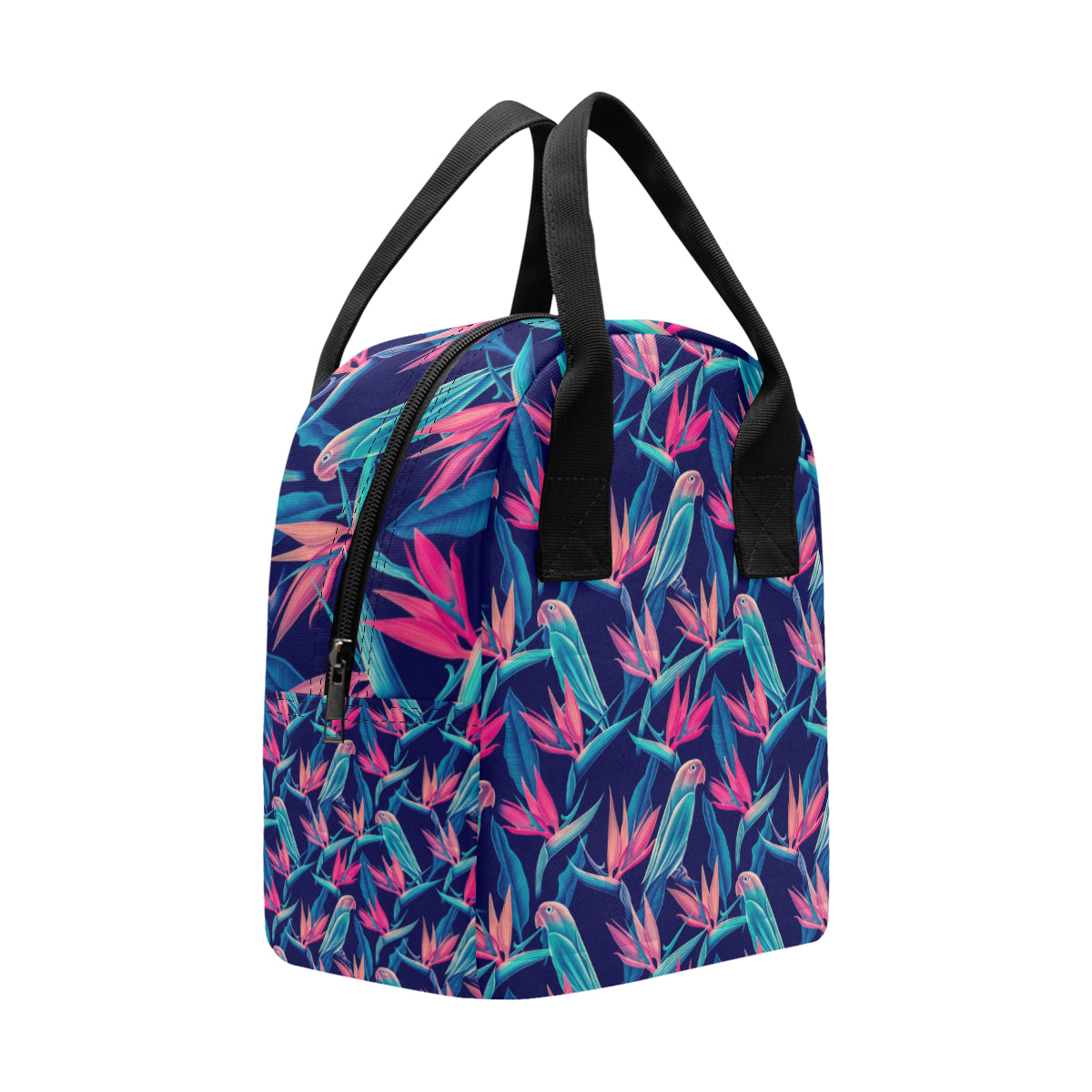 Tropical Flower Pattern Print Design TF024 Insulated Lunch Bag