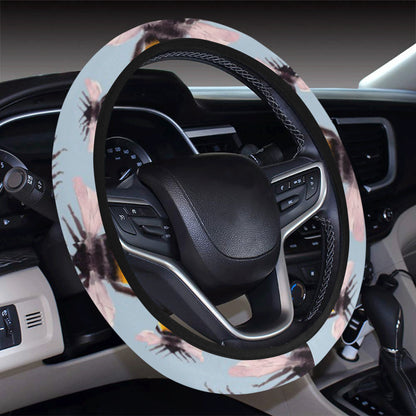 Bee Pattern Print Design BEE08 Steering Wheel Cover with Elastic Edge