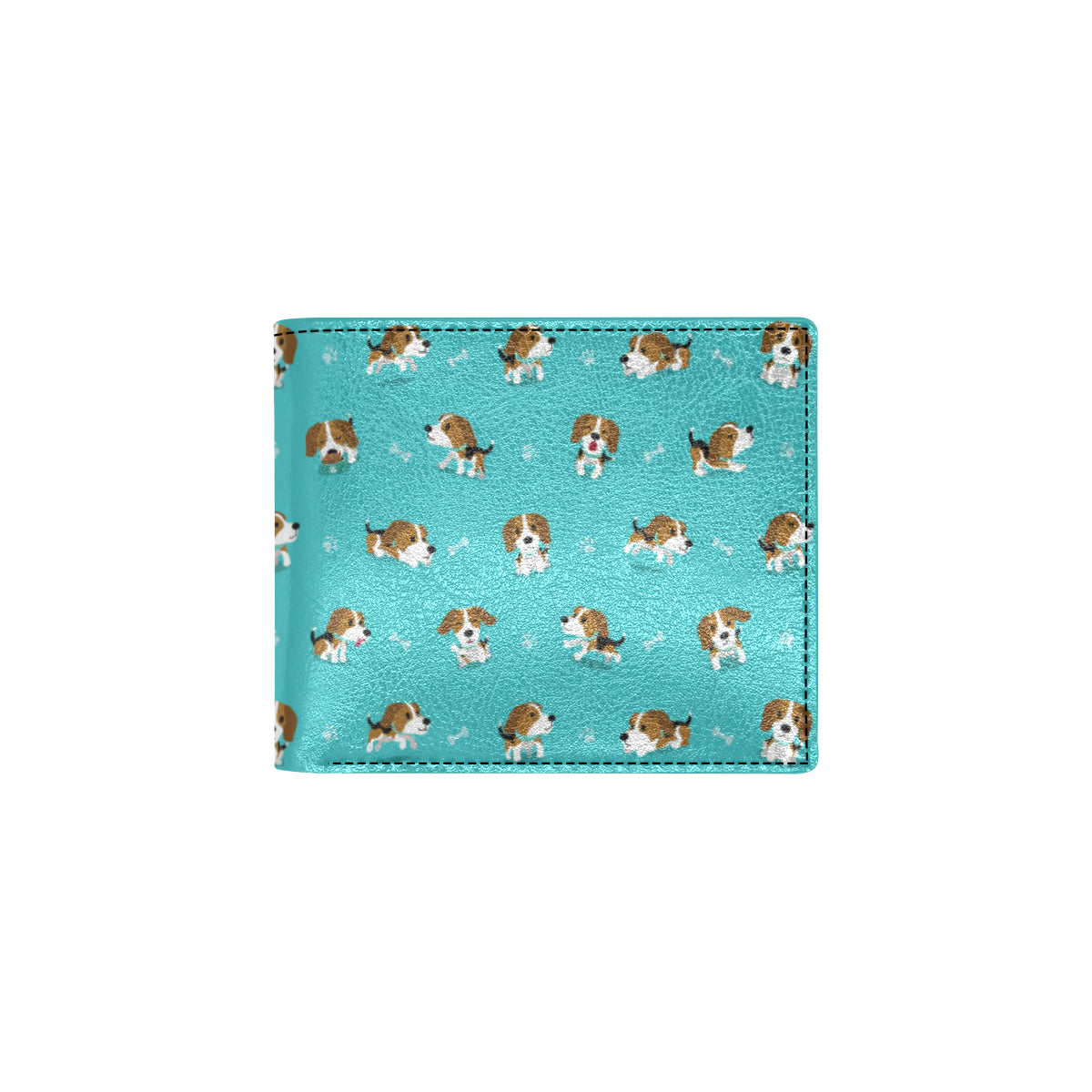 Beagle Pattern Print Design 05 Men's ID Card Wallet