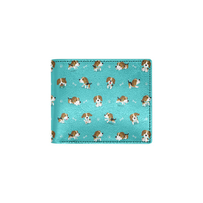 Beagle Pattern Print Design 05 Men's ID Card Wallet