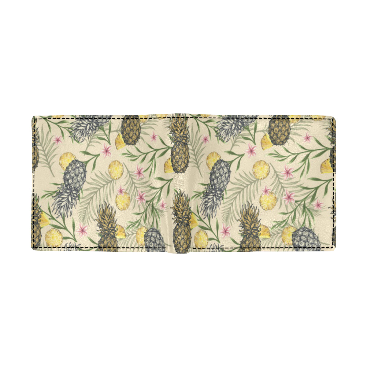 Pineapple Pattern Print Design PP012 Men's ID Card Wallet