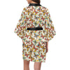 Butterfly Pattern Print Design 02 Women's Short Kimono