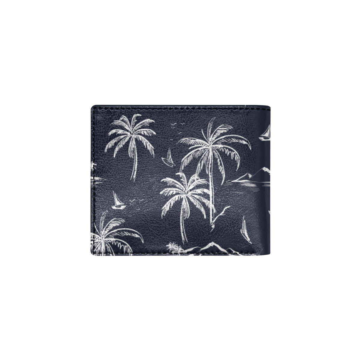 Pacific island Pattern Print Design A02 Men's ID Card Wallet