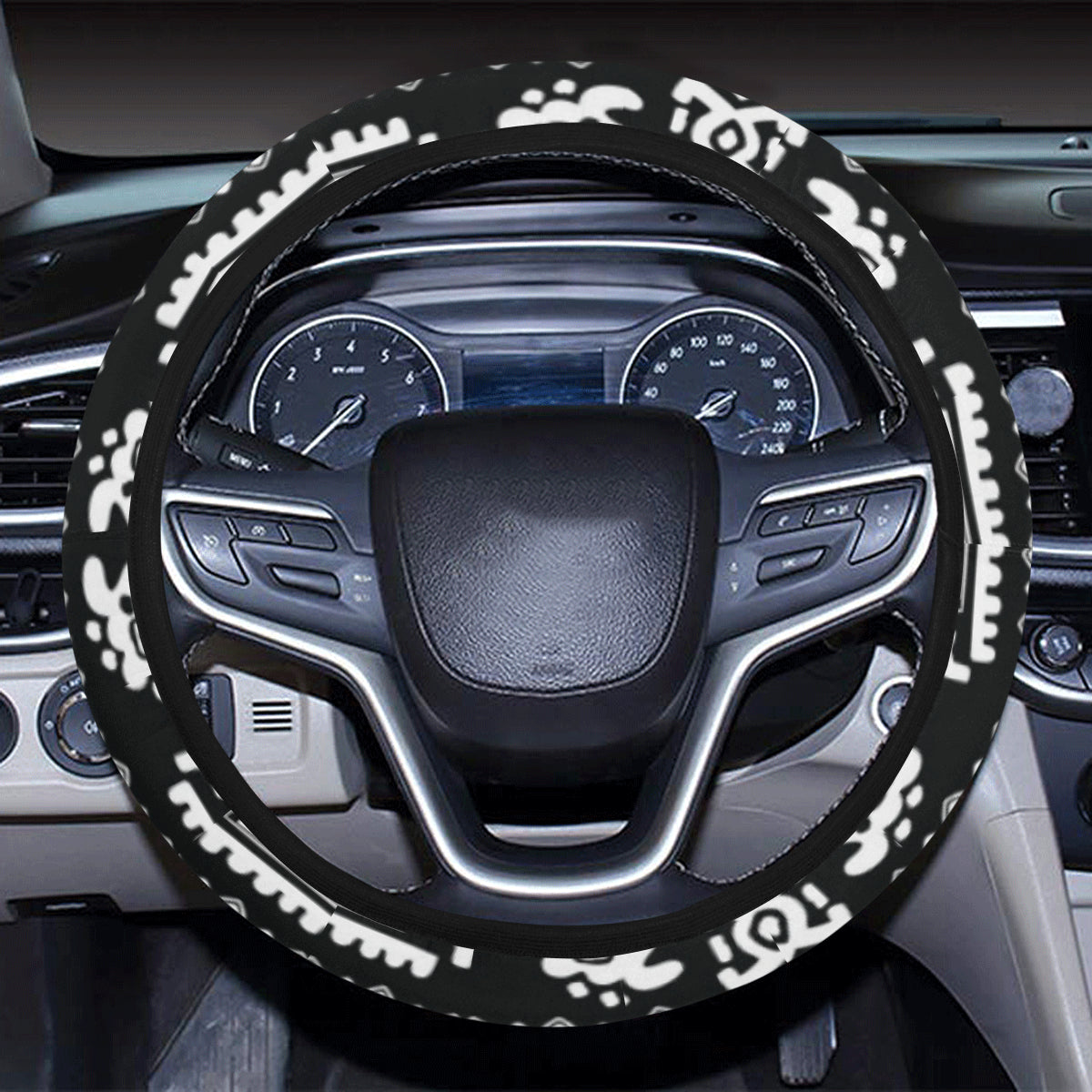 Elephant Pattern Steering Wheel Cover with Elastic Edge