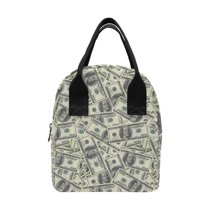 Dollar Pattern Print Design DO02 Insulated Lunch Bag