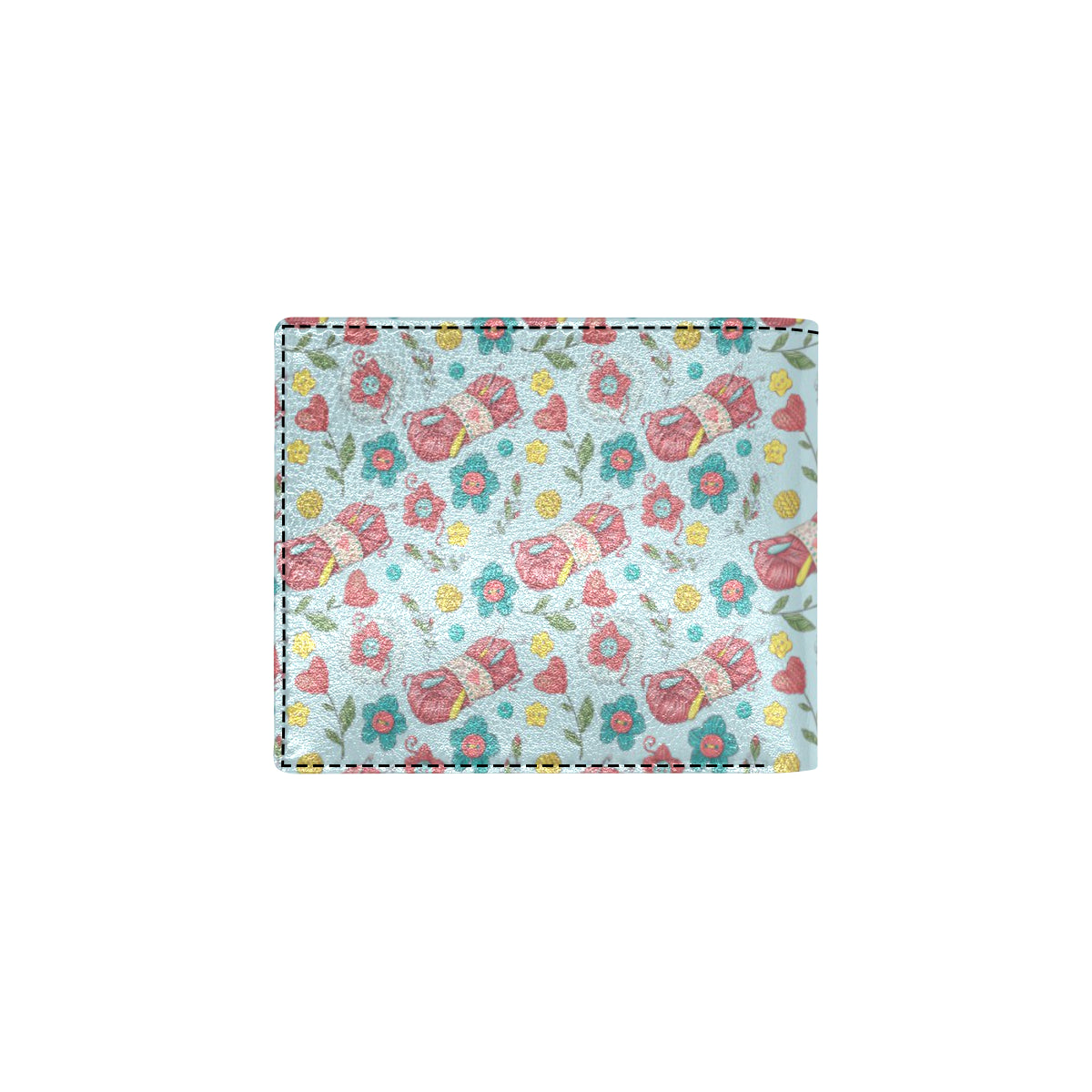 Crochet Pattern Print Design 01 Men's ID Card Wallet