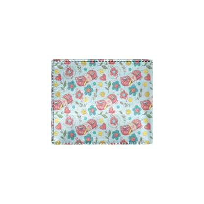 Crochet Pattern Print Design 01 Men's ID Card Wallet