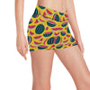 Watermelon Pattern Print Design WM02 Yoga Shorts