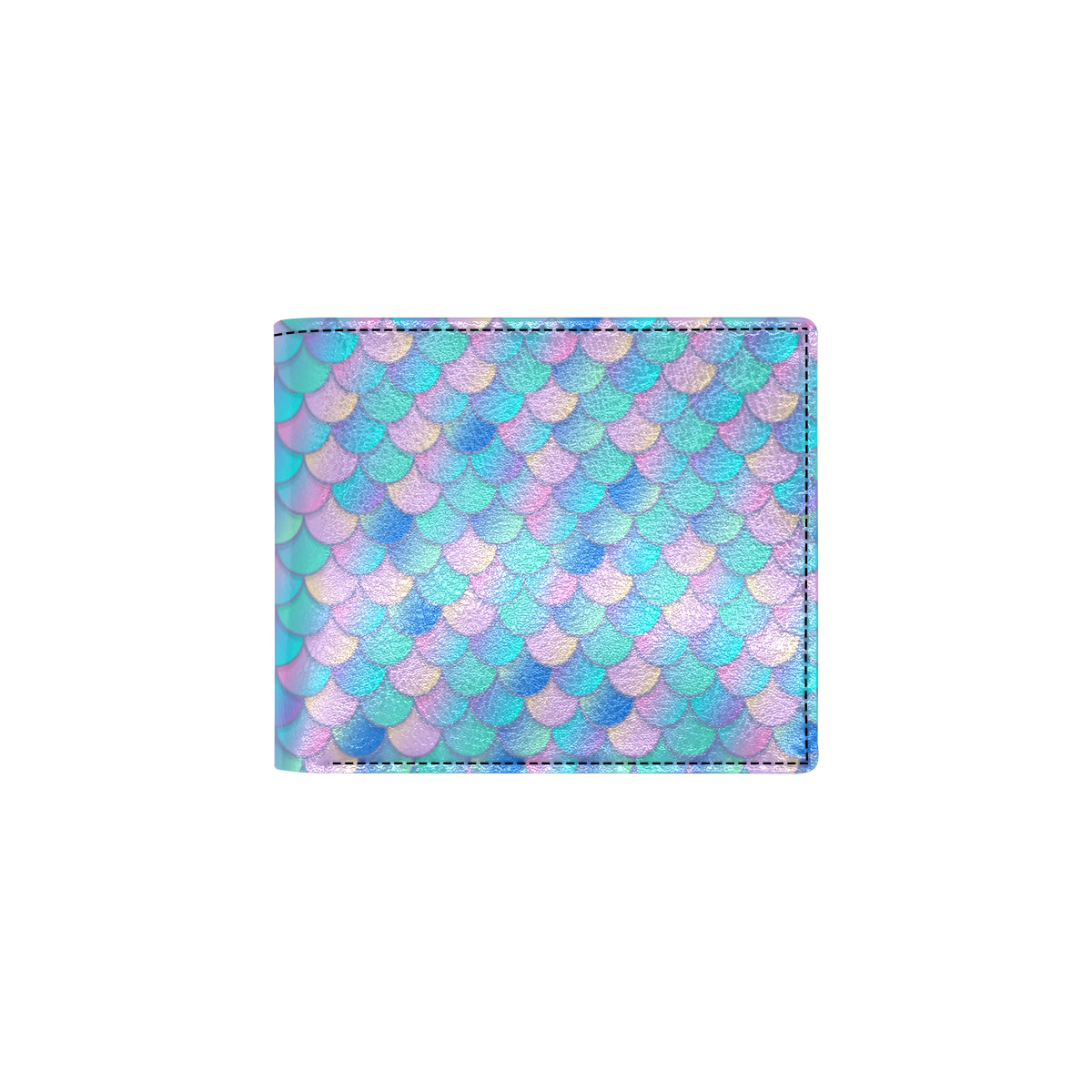 Mermaid Scales Pastel Pattern Print Design 07 Men's ID Card Wallet