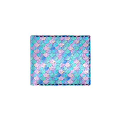 Mermaid Scales Pastel Pattern Print Design 07 Men's ID Card Wallet
