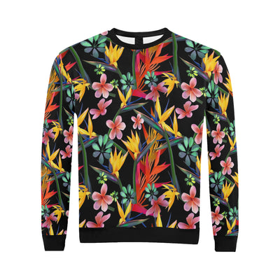 Tropical Flower Pattern Print Design TF015 Men Long Sleeve Sweatshirt