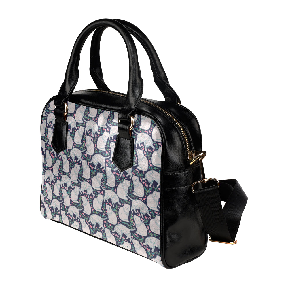 Cat Pattern Print Design 06 Shoulder Handbag