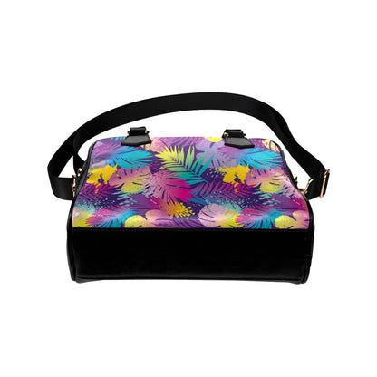 Palm Leaf Pattern Print Design A04 Shoulder Handbag