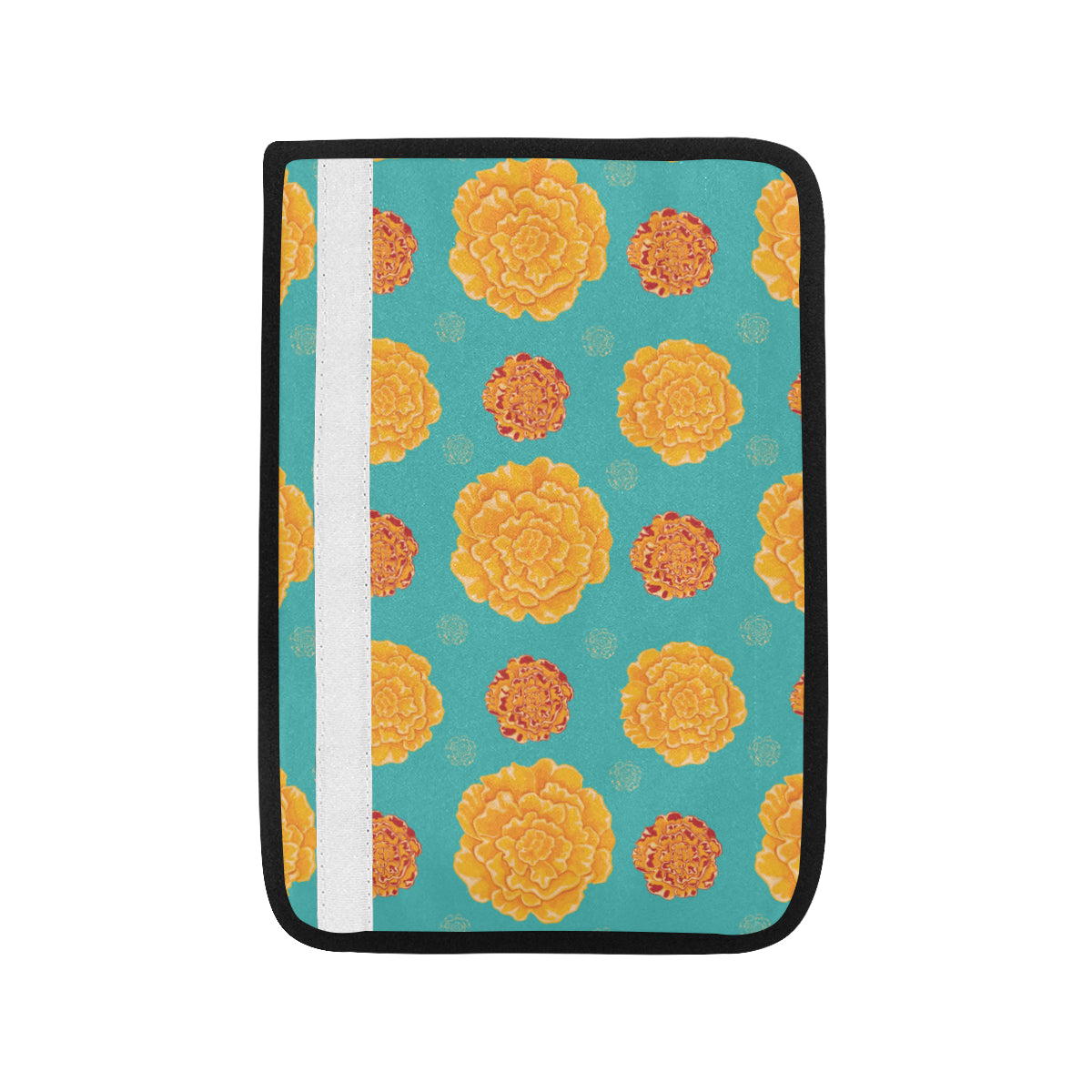 Marigold Pattern Print Design 02 Car Seat Belt Cover