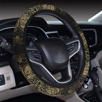 Gold Butterfly Ornamental Steering Wheel Cover with Elastic Edge