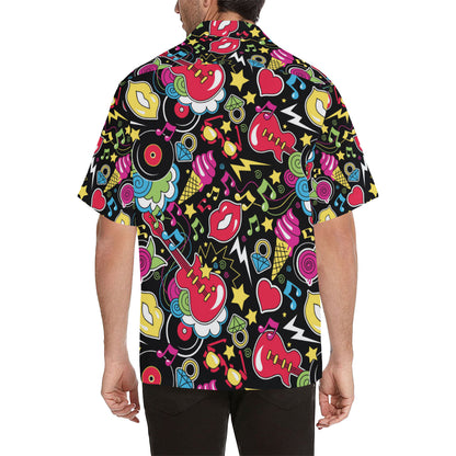 Pop Art Pattern Print Design A04 Men's Hawaiian Shirt