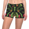 Bird Of Paradise Pattern Print Design BOP010 Yoga Shorts