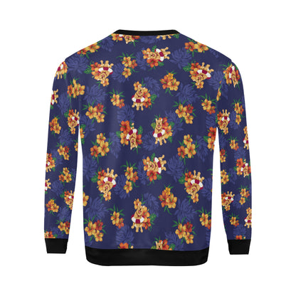 Hawaiian Themed Pattern Print Design H02 Men Long Sleeve Sweatshirt