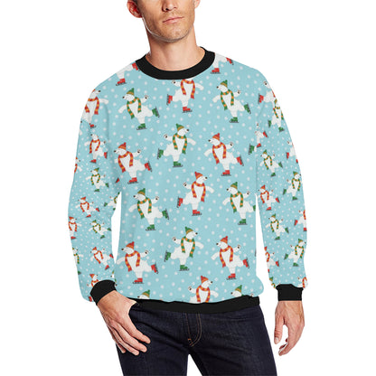 Polar Bear Pattern Print Design PB07 Men Long Sleeve Sweatshirt