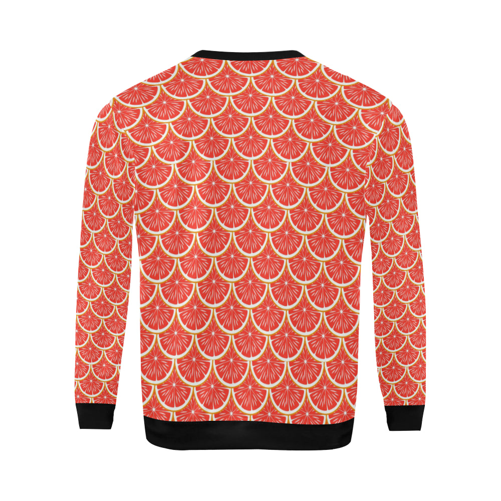 Grapefruit Pattern Print Design GF07 Men Long Sleeve Sweatshirt