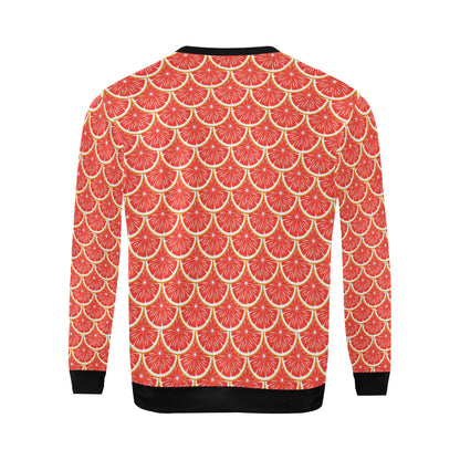 Grapefruit Pattern Print Design GF07 Men Long Sleeve Sweatshirt
