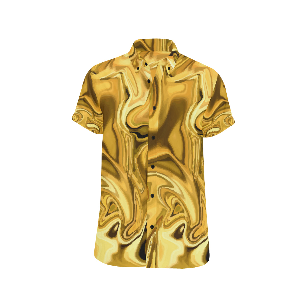 Liquid Pattern Print Design 03 Men's Short Sleeve Button Up Shirt