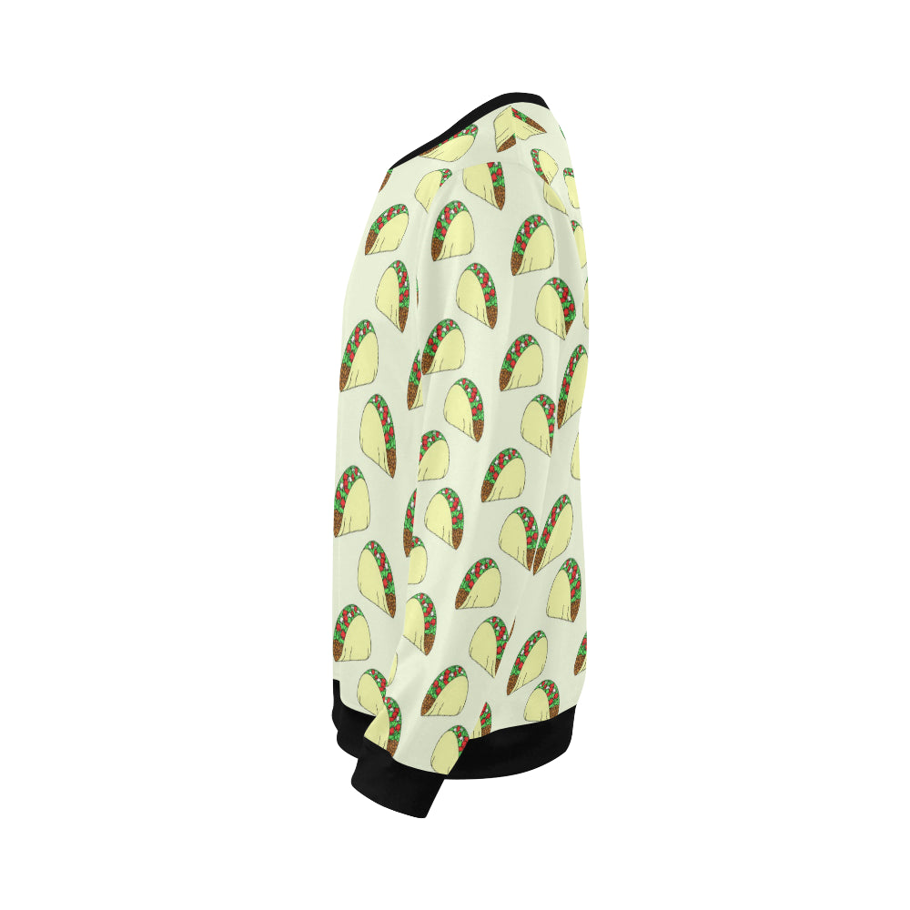 Taco Pattern Print Design TC05 Men Long Sleeve Sweatshirt