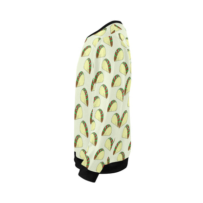 Taco Pattern Print Design TC05 Men Long Sleeve Sweatshirt