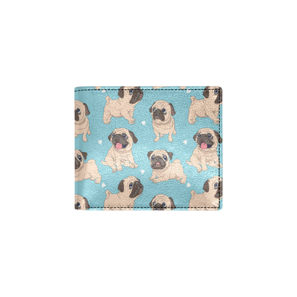 Pug Pattern Print Design A03 Men's ID Card Wallet