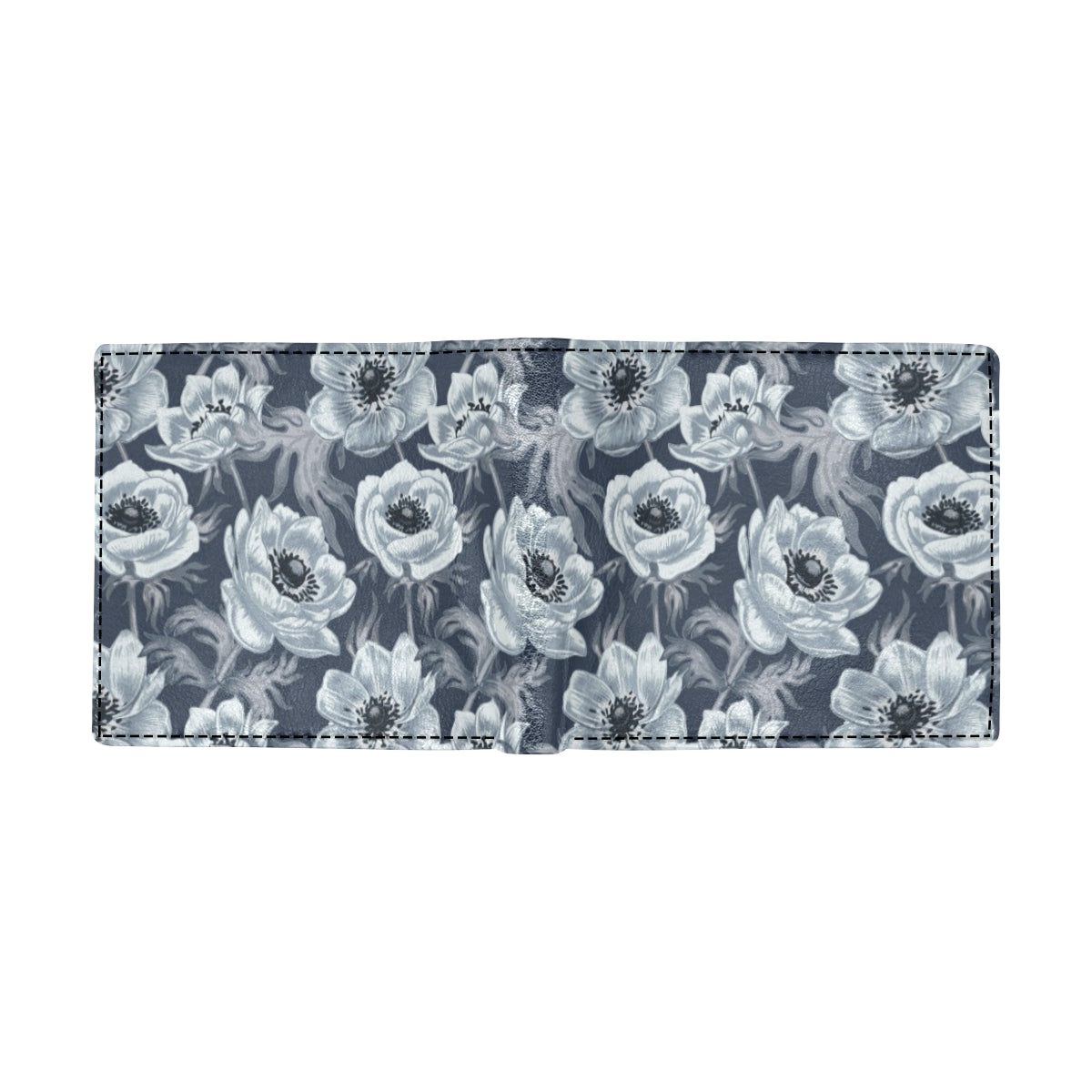 Anemone Pattern Print Design AM09 Men's ID Card Wallet