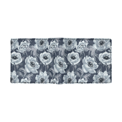 Anemone Pattern Print Design AM09 Men's ID Card Wallet