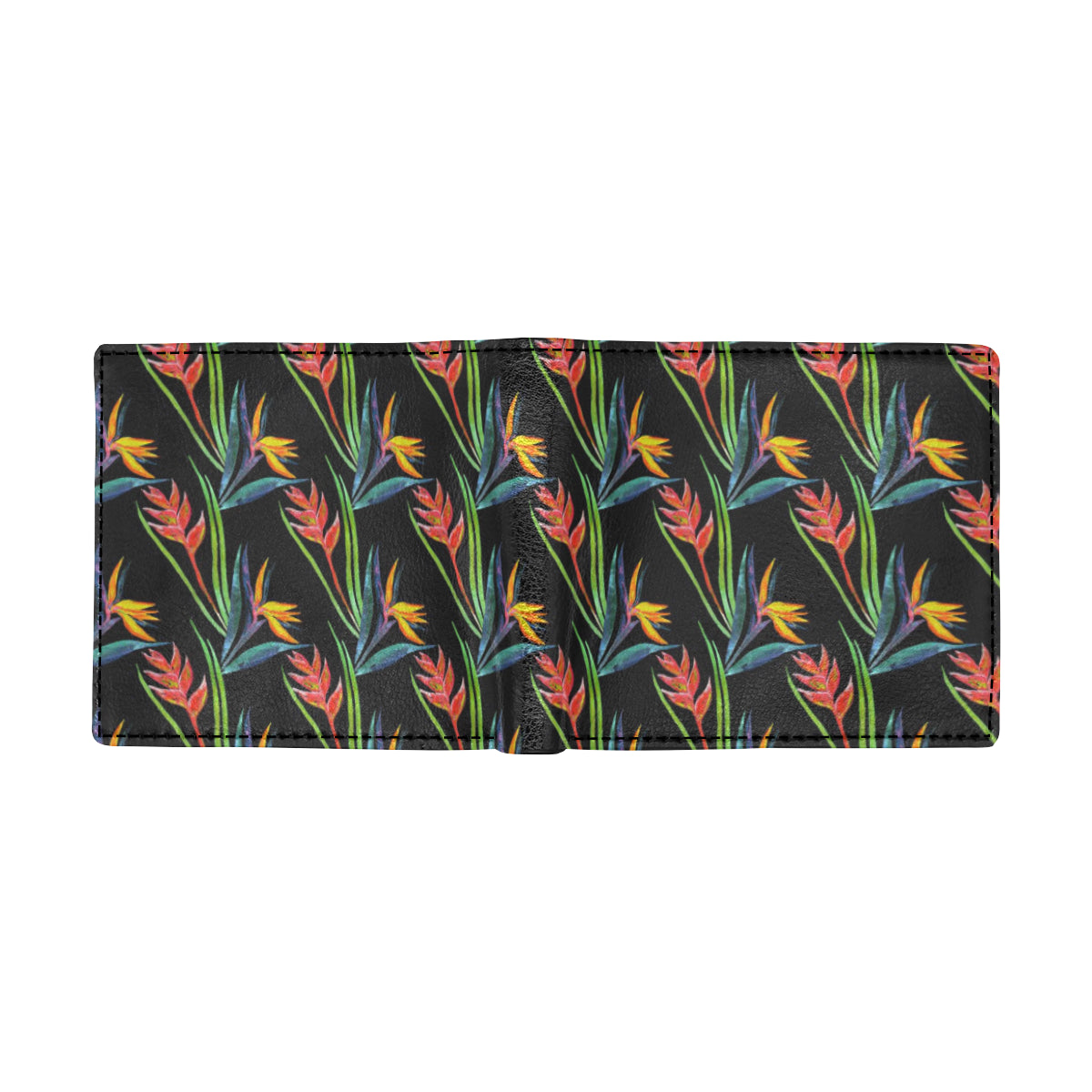 Heliconia Pattern Print Design HL04 Men's ID Card Wallet