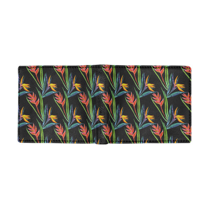 Heliconia Pattern Print Design HL04 Men's ID Card Wallet