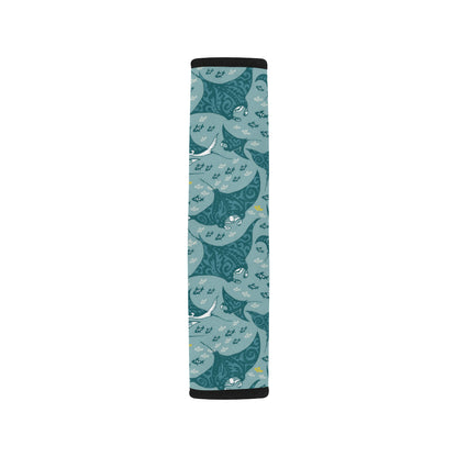 Manta Ray Tribal Pattern Print Design 03 Car Seat Belt Cover