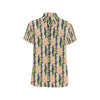 Cactus Pattern Print Design 01 Men's Short Sleeve Button Up Shirt