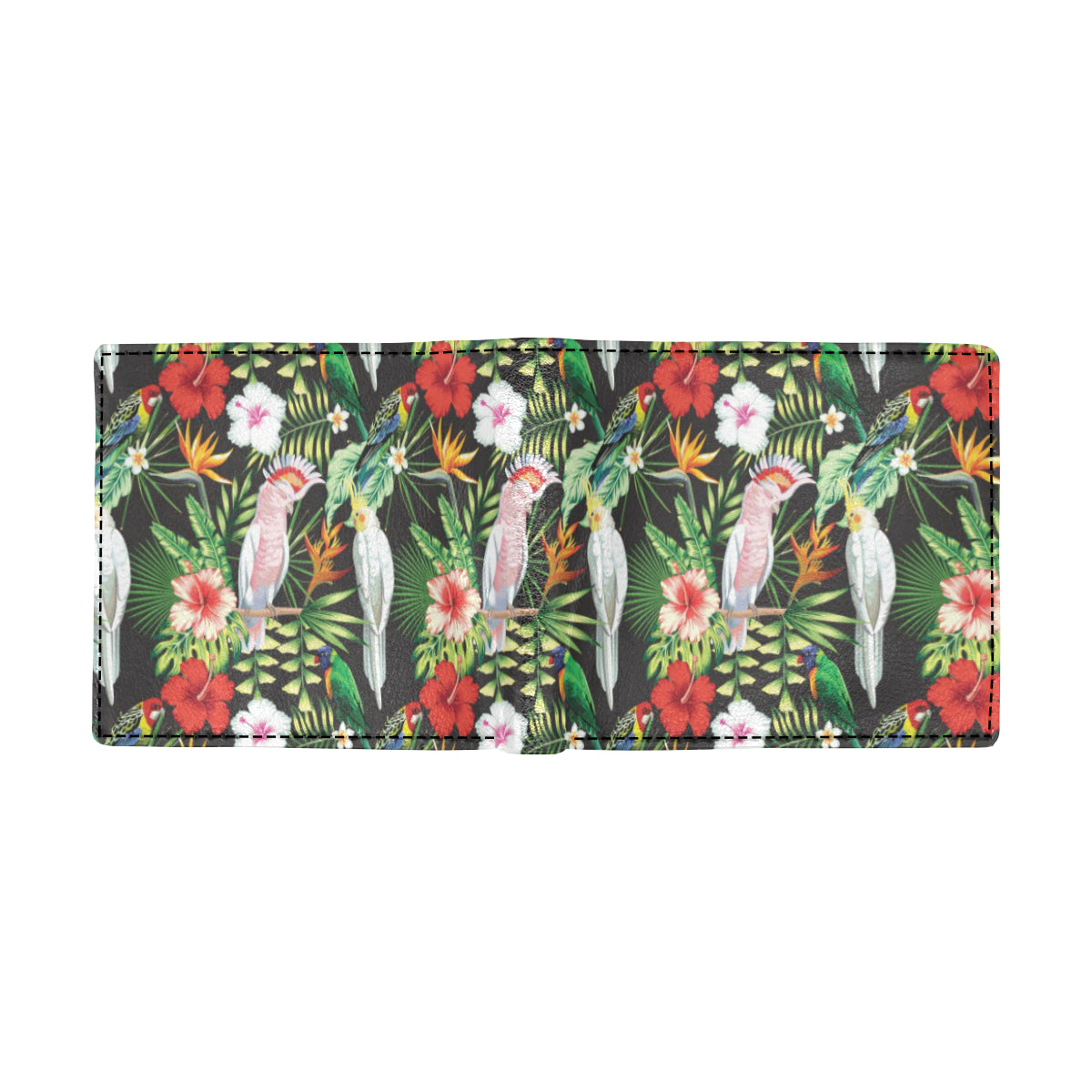 Tropical Flower Pattern Print Design TF03 Men's ID Card Wallet