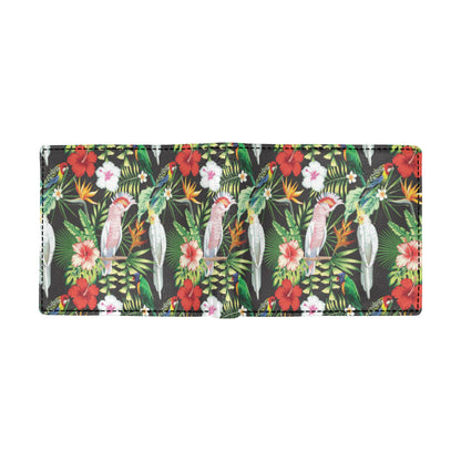 Tropical Flower Pattern Print Design TF03 Men's ID Card Wallet