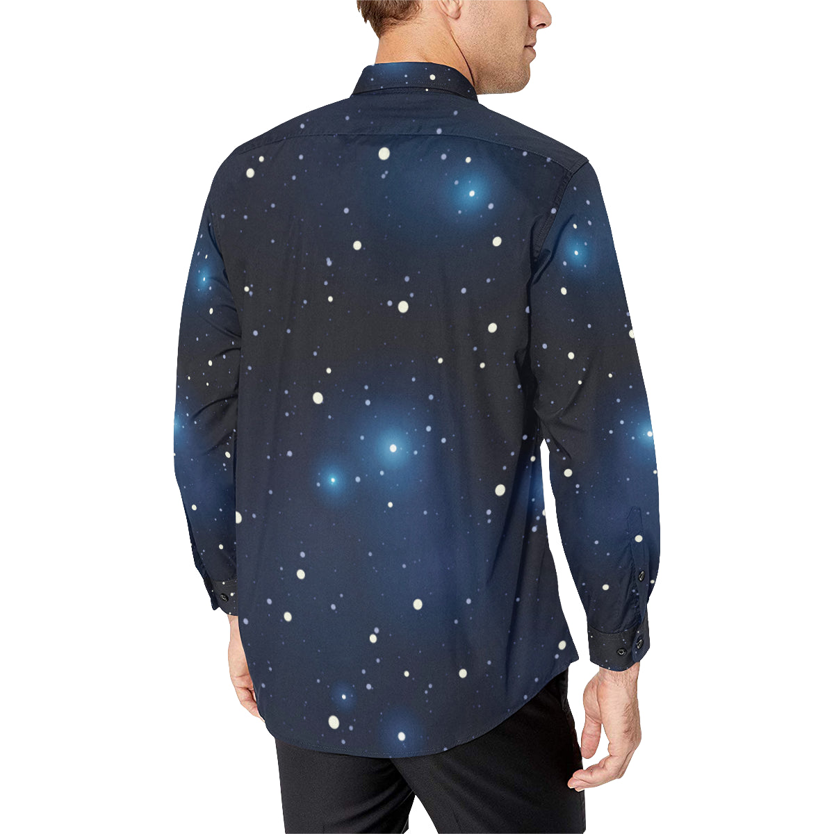 Night sky Pattern Print Design A02 Men's Long Sleeve Shirt
