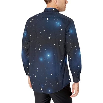 Night sky Pattern Print Design A02 Men's Long Sleeve Shirt