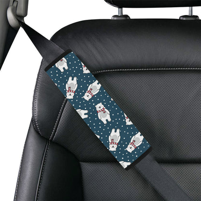 Polar Bear Pattern Print Design PB05 Car Seat Belt Cover