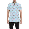 Cow Pattern Print Design 07 Men's Short Sleeve Button Up Shirt