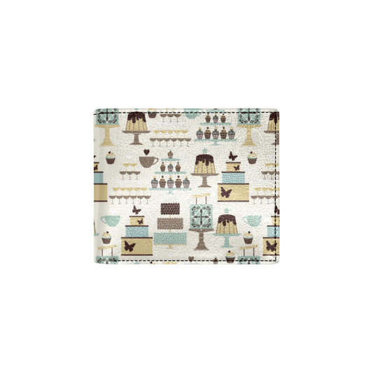 Cake Pattern Print Design 02 Men's ID Card Wallet